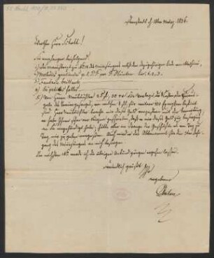 Brief an B. Schott's Söhne : 15.03.1836