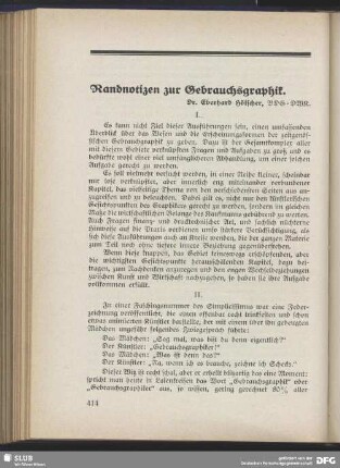 Randnotizen zur Gebrauchsgrafik