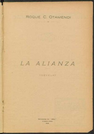 La alianza : (Novela)