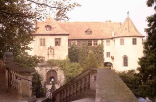 Meersburg: Altes Schloss, von der oberen Schlossterrasse