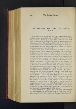The Railway Race to the Persian Gulf.
