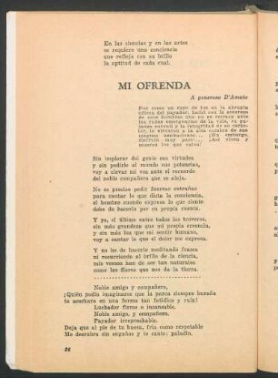 Mi ofrenda : A generoso D'Amato