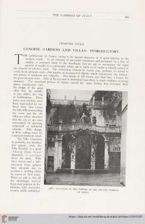 Chapter XXXII: Genoese Gardens and Villas: Introductory