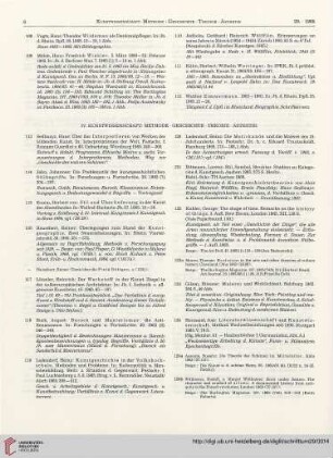 IV. Kunstwissenschaft: Methode. Geschichte. Theorie. Ästhetik