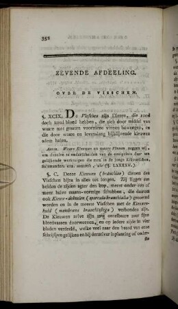 Zevende Afdeeling. Over De Visschen