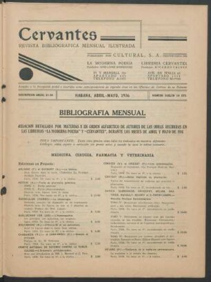 Bibliografía mensual