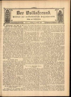 Ausgabe vom Sonntag, den 24. Januar 1909.