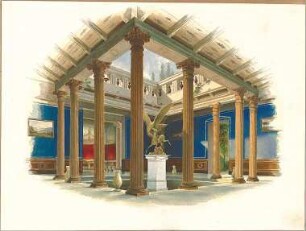 Bühlmann, Josef; Studienblätter und Reiseskizzen - Atrium, römisch (Perspektive)