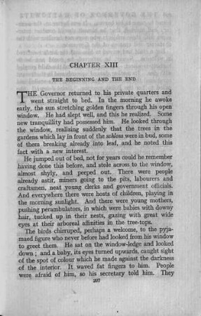 Chapter XIII. The Beginning and the End