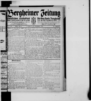 Bergheimer Zeitung. 1905-1943