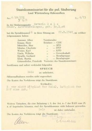 Belz, Severin