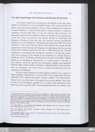 The right-wing heritage of the Europaen and Ottoman Fin de Siècle