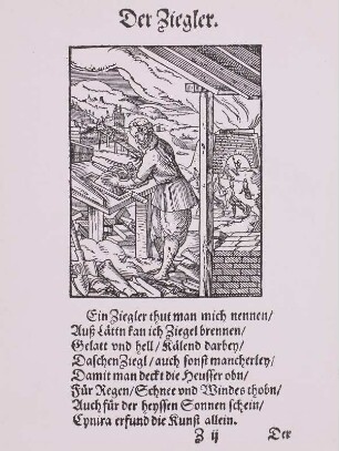 Der Ziegler, Holzschnitt, Amman 1568