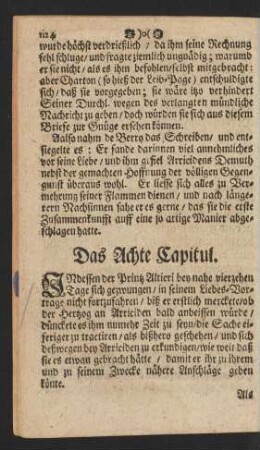 Das Achte Capitul