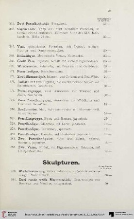 Skulpturen (Nr. 383-389)