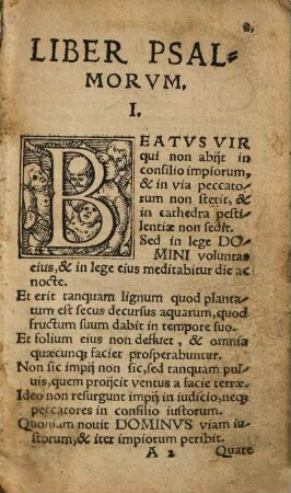 Psalterivm Davidis, iuxta translationem veterem, vna cum Canticis, Hymnis, & Orationibus Ecclesiasticis