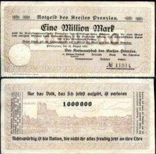 Prenzlau, Kreis, 1 Million Mark