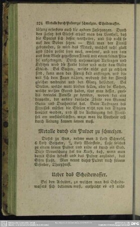 Metalle durch ein Pulver zu schmelzen