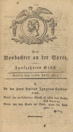 15. Stueck, 12. April 1802