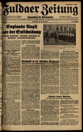 Ausgabe vom Donnerstag, den 18. Juli 1940.