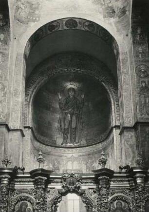 Kiew. Sophienkathedrale (1017-1037). Inneres mit betender Gottesmutter (Mosaik in der Hauptapsis)