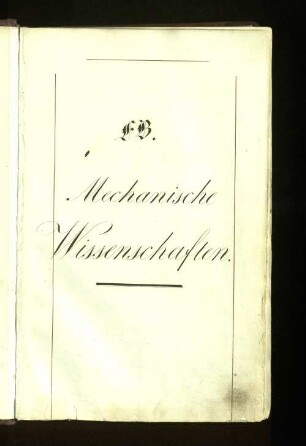 EB. Mechanische Wissenschaften.
