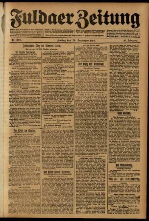 Ausgabe vom Freitag, den 29. Dezember 1916.