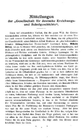 Mitteilungen der Gesellschaft für deutsche Erziehungs- und Schulgeschichte