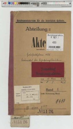 Haushaltsplan 1926: Baumittel für Besatzungsbauten