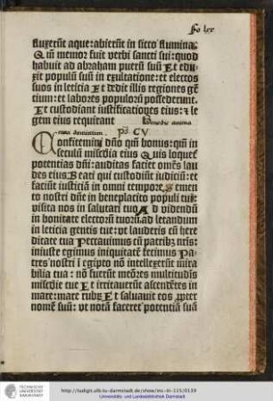 Psalmus cv.