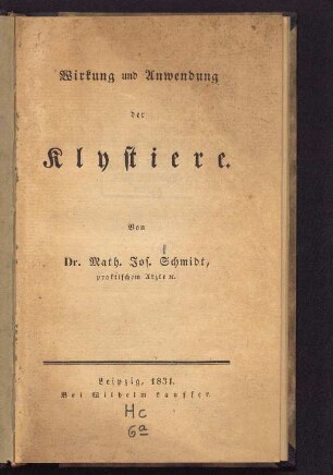 Wirkung und Anwendung der Klystiere