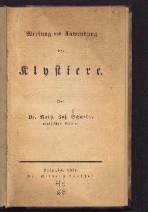 Wirkung und Anwendung der Klystiere