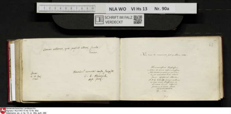 Stammbuch des Ernst Philipp Ludwig Zellmann (1763-1795) aus
                           Braunschweig