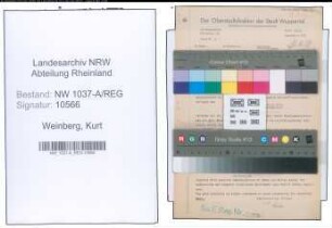 Entnazifizierung Kurt Weinberg , geb. 26.06.1912 ()