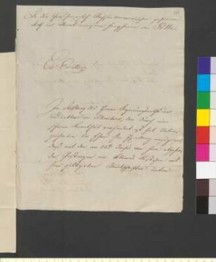 Brief von Natterer, Johann (Joseph?) an Goethe, Johann Wolfgang von