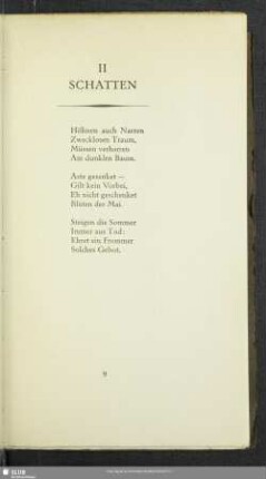 II. Schatten