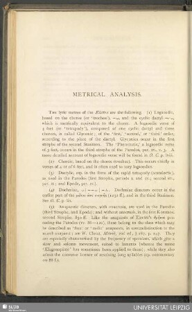Metrical Analysis