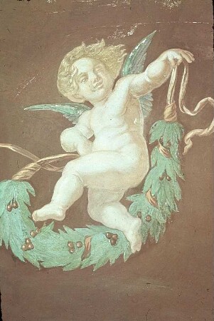 Putto mit Girlande