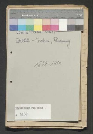 Kleine trockene Pader, Dubeloh-Graben, Räumung