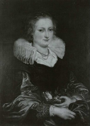 Bildnis einer Dame mit Rosen im Schoß