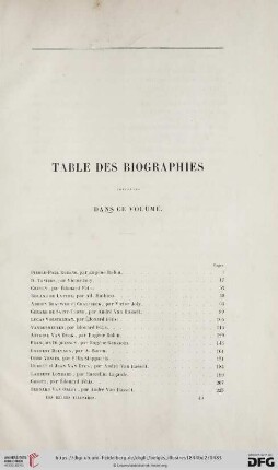 Table De Biographies