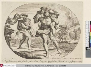 [Die Flucht der catanischen Brüder Amphinomus und Anapias mit ihren Eltern nach dem Ausbruch des Ätna]