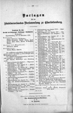 No. 24. (332-354)(352), 24. November 1909