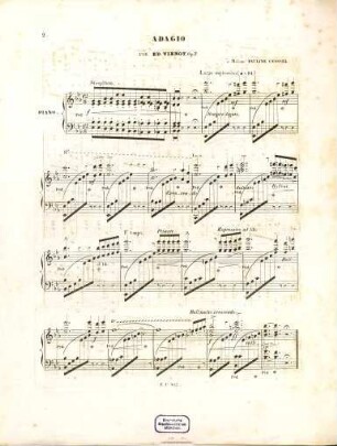 Adagio : pour piano ; op. 7