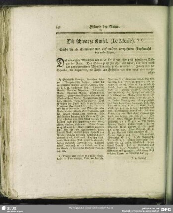 [Die Amseln. (Le Merle)]