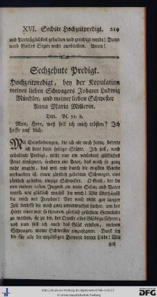 Sechzehnte Predigt.