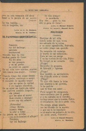 El patotero sentimental : (Tango)