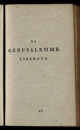 La Gerusalemme Liberata.