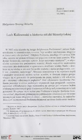 6: Lech Kalinowski a historia sztuki bizantyńskiej