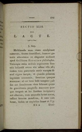 Sectio XLII. De Lacte